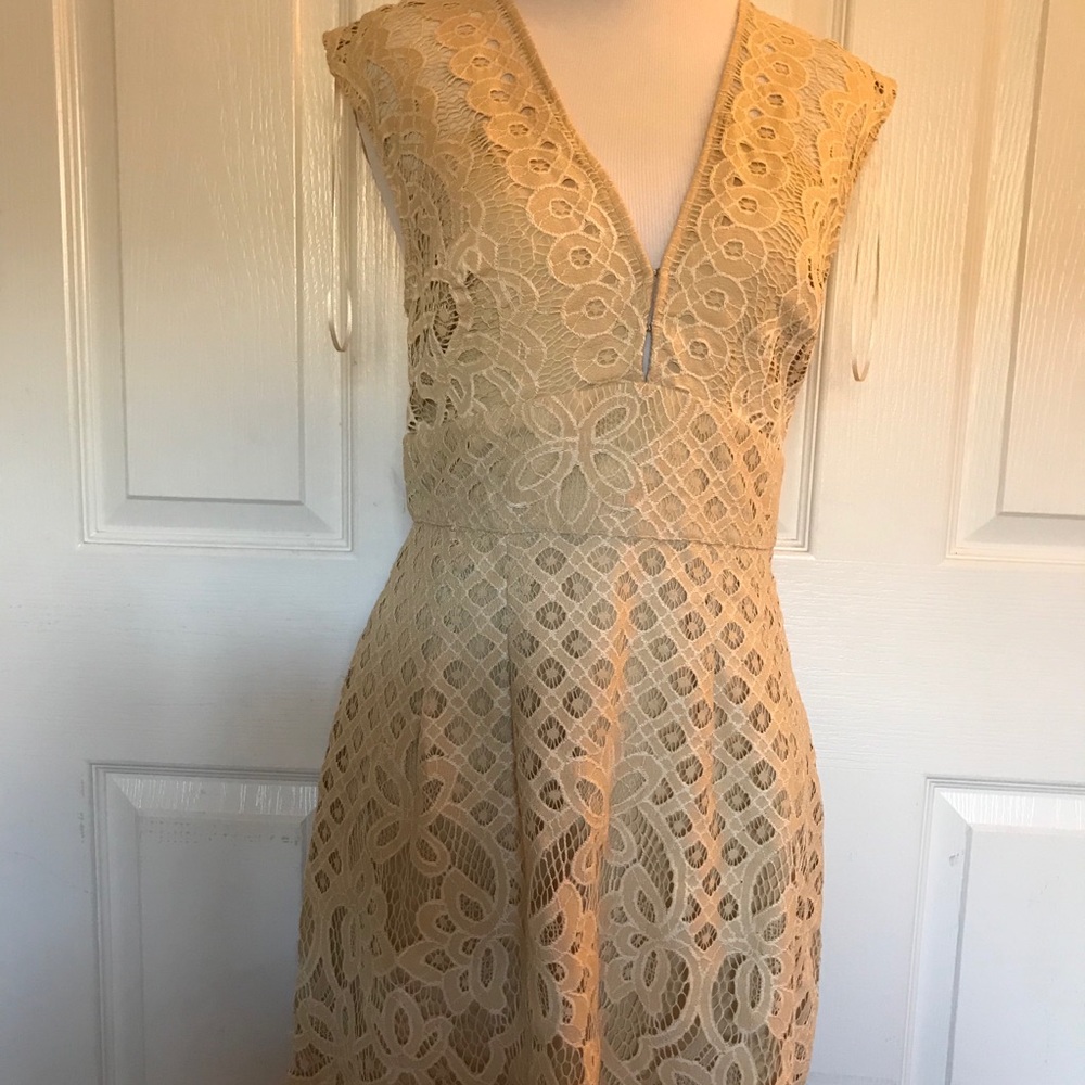Free people ivory lace dress